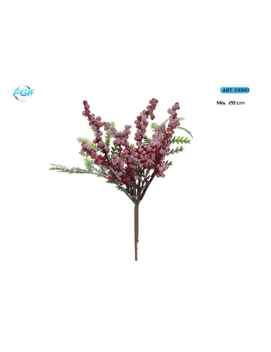 PICK C/BACCHE ROSSE+DECORAZIONI 28cm
