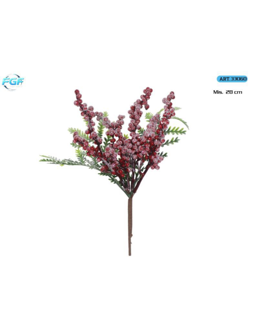 PICK C/BACCHE ROSSE+DECORAZIONI 28cm