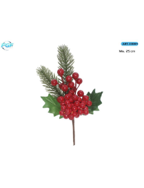 PICK C/BACCHE ROSSE+DECORAZIONI 25cm