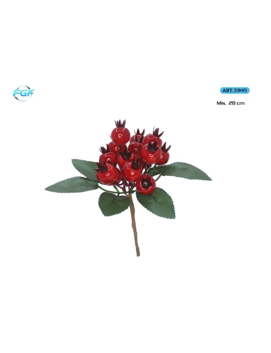 PICK C/BACCHE ROSSE+DECORAZIONI 28cm