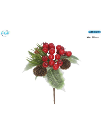 PICK C/BACCHE ROSSE+DECORAZIONI 28cm
