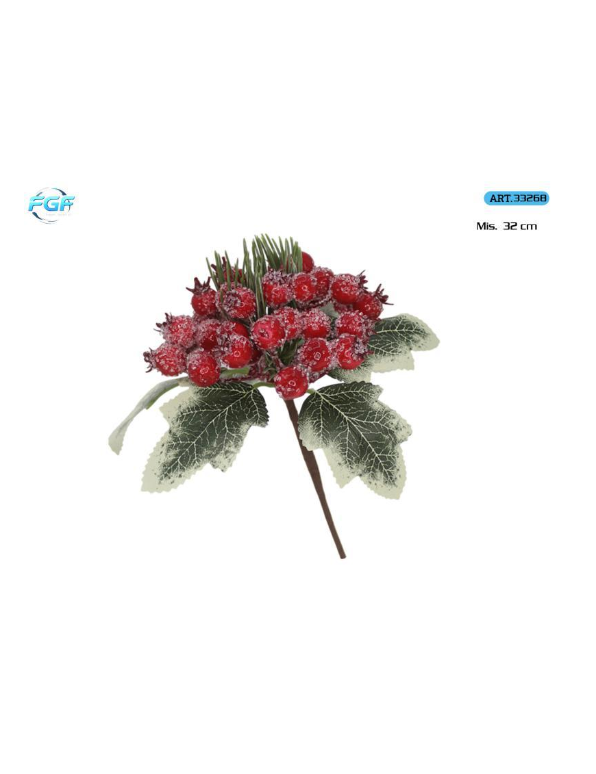 PICK C/BACCHE ROSSE+DECORAZIONI 32cm