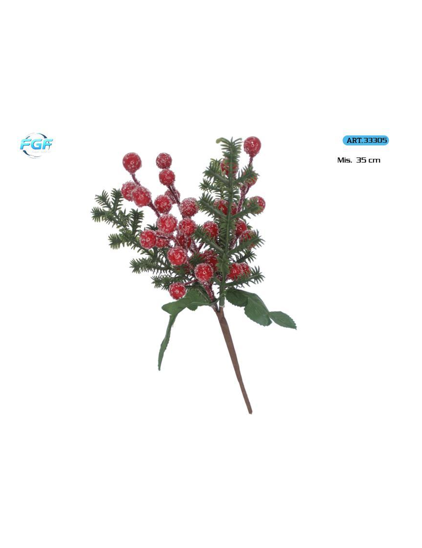 PICK C/BACCHE ROSSE+DECORAZIONI 35cm