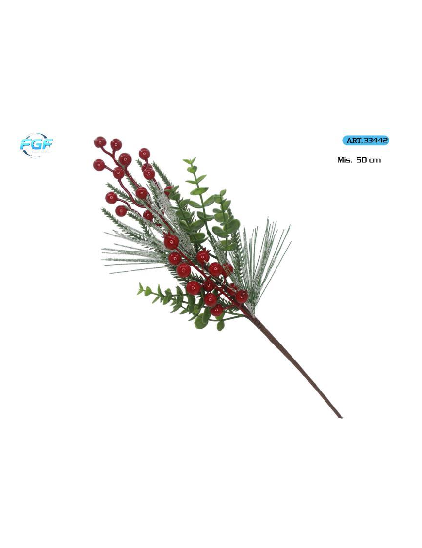 PICK C/BACCHE ROSSE+DECORAZIONI 50cm