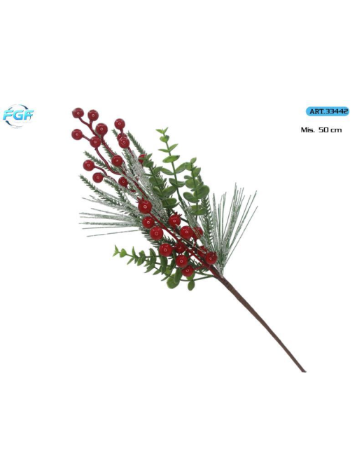 PICK C/BACCHE ROSSE+DECORAZIONI 50cm