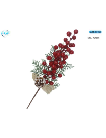 PICK C/BACCHE ROSSE+DECORAZIONI 42cm