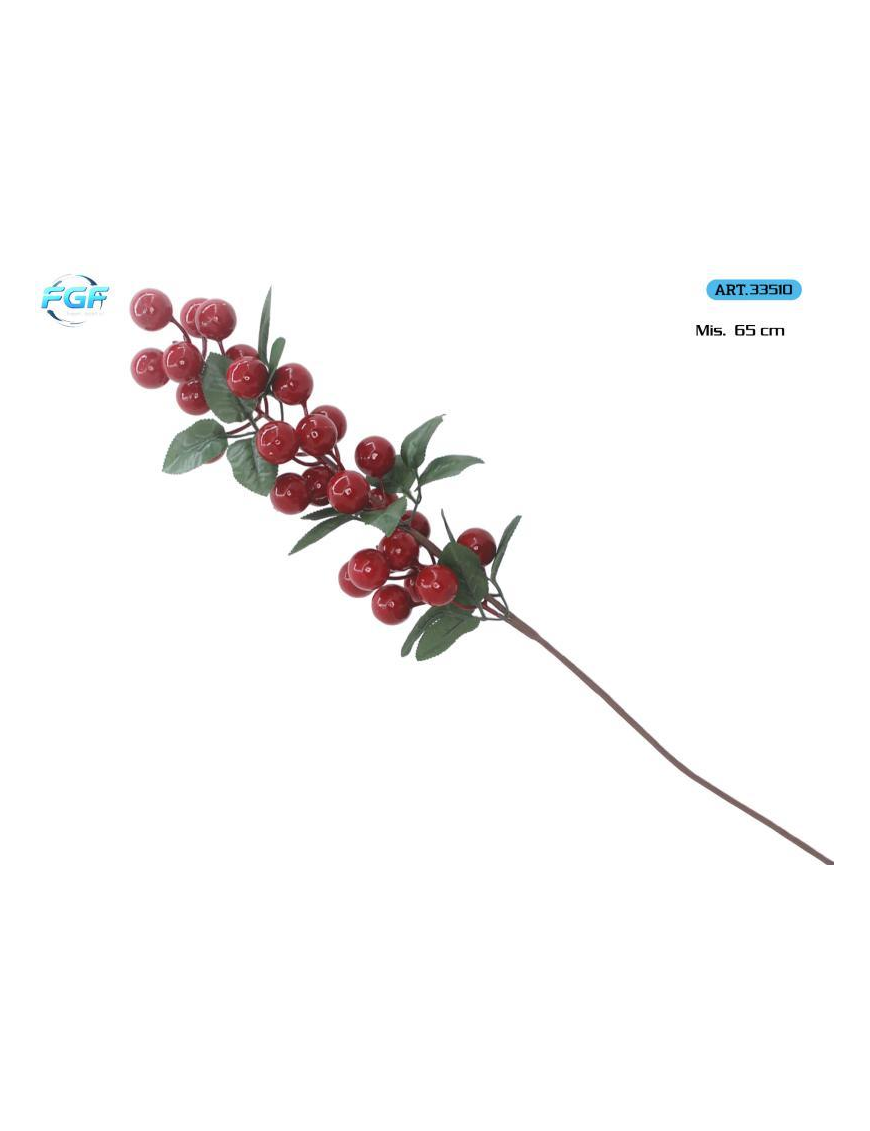 PICK C/BACCHE ROSSE+DECORAZIONI 65cm
