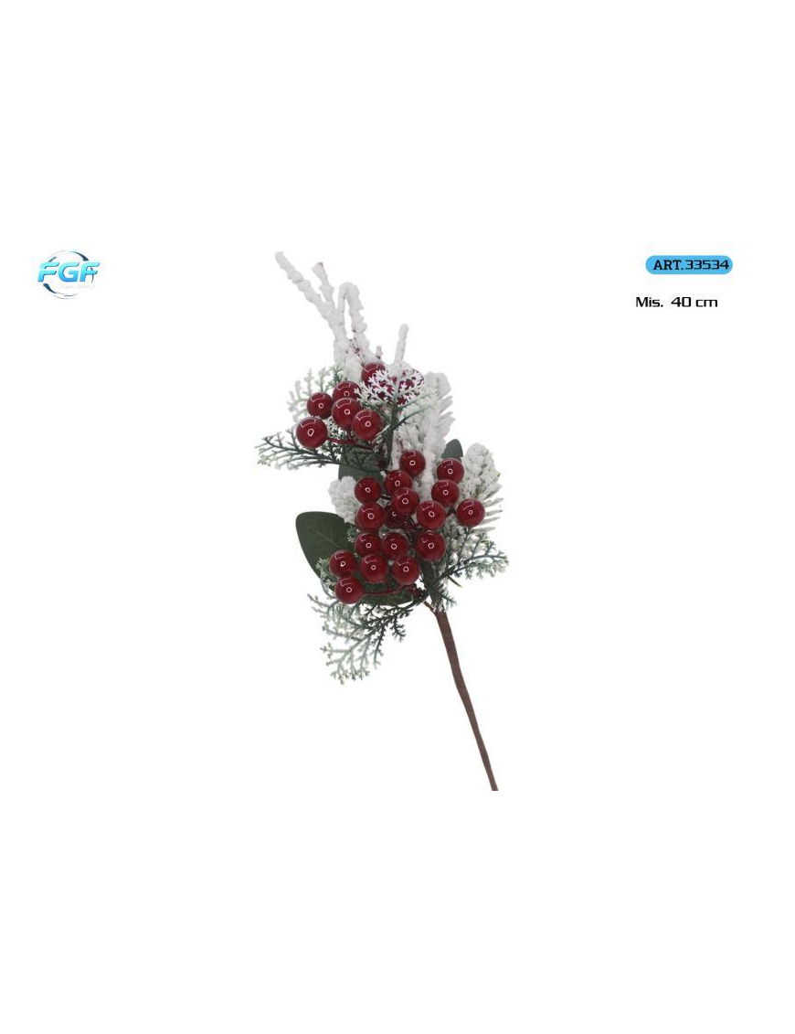 PICK C/BACCHE ROSSE+DECORAZIONI 40cm