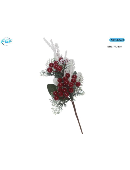 PICK C/BACCHE ROSSE+DECORAZIONI 40cm