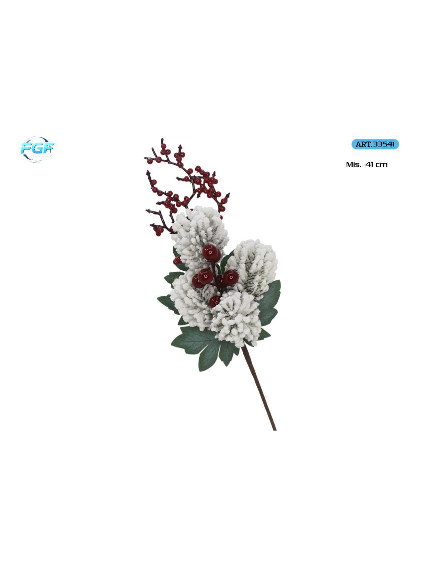 PICK C/BACCHE ROSSE+DECORAZIONI 41cm