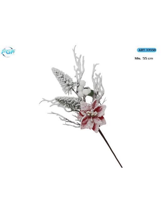 PICK C/BACCHE E DECORAZIONI INNEV 55cm