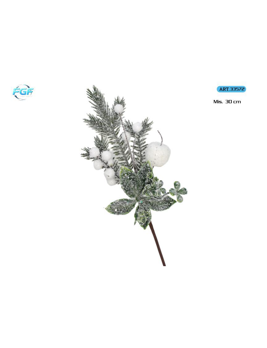 PICK C/BACCHE E DECORAZIONI INNEV 30cm