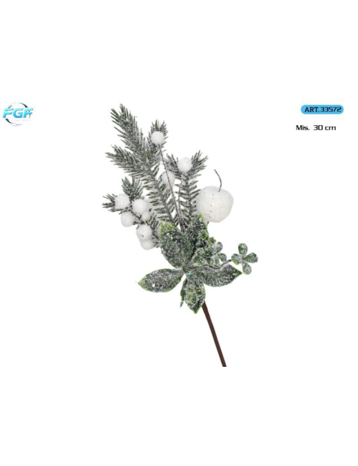 PICK C/BACCHE E DECORAZIONI INNEV 30cm