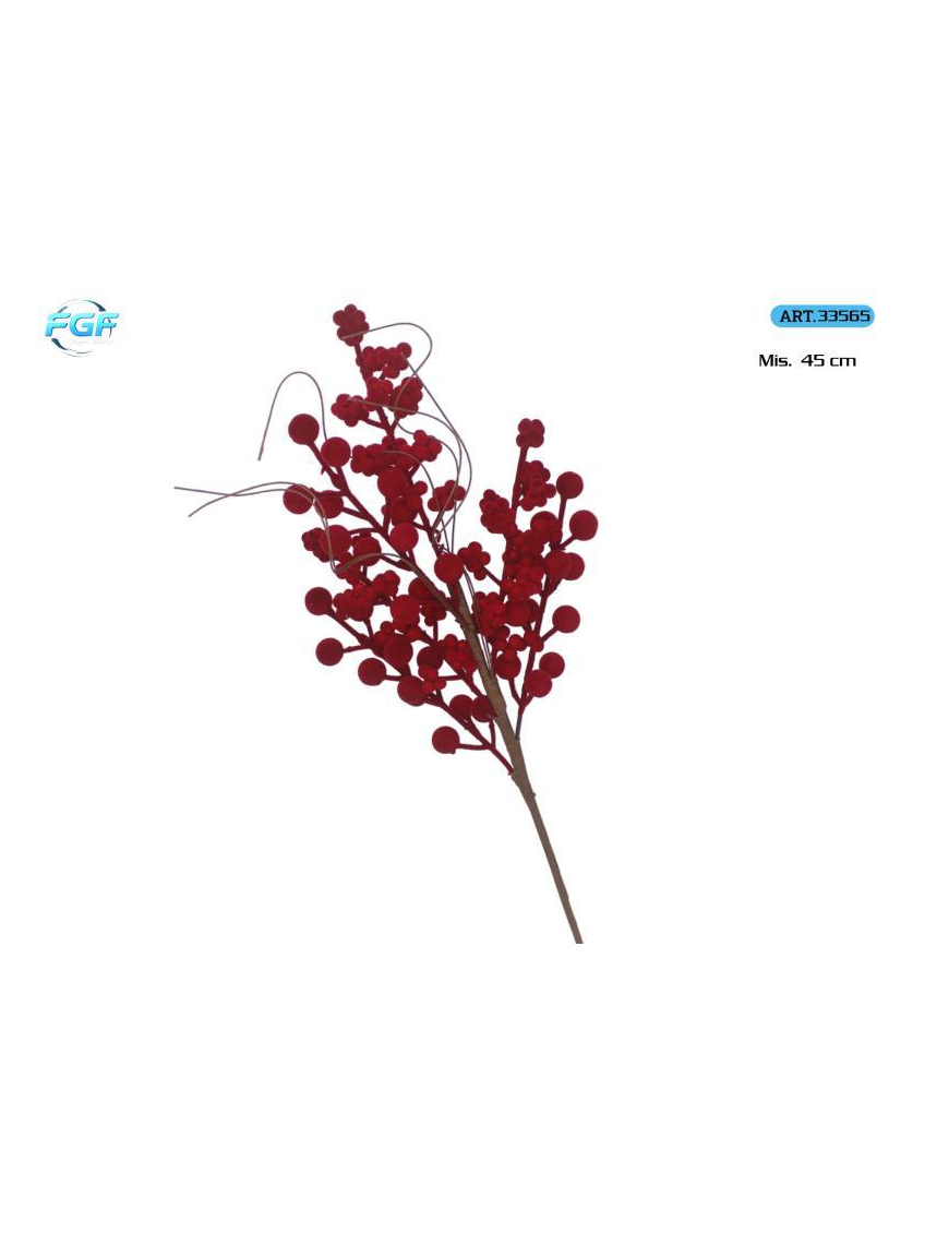L.BACCHE RED PICK 45cm VELL. 33633