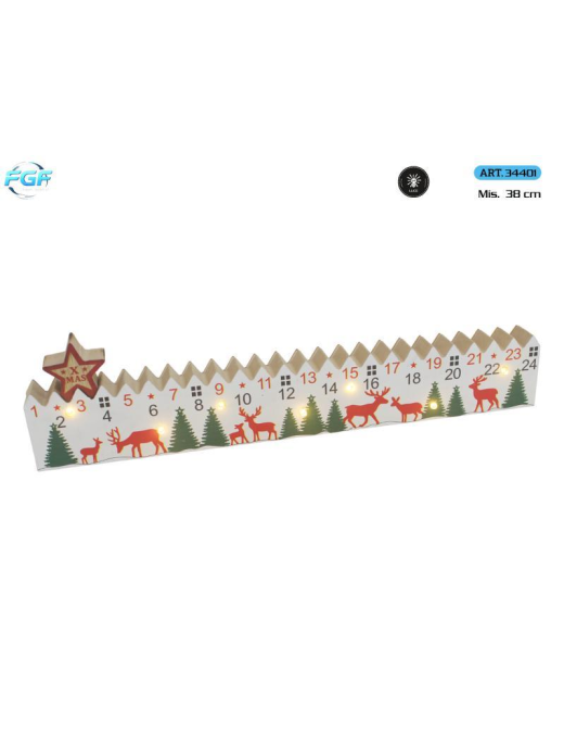 CALENDARIO AVVENTO 38cm C/LUCE