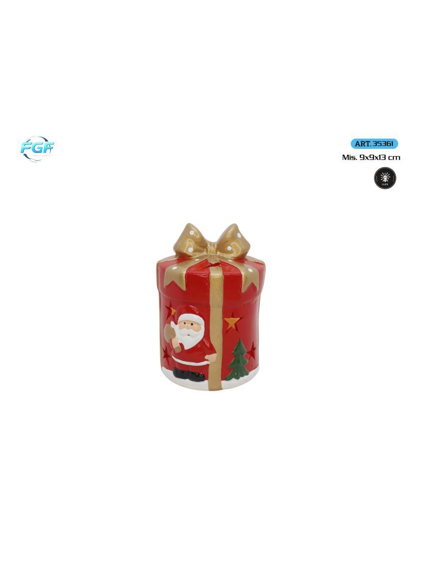 L.TERRAC.XMAS PACCO REGALO  9x13 C/LED