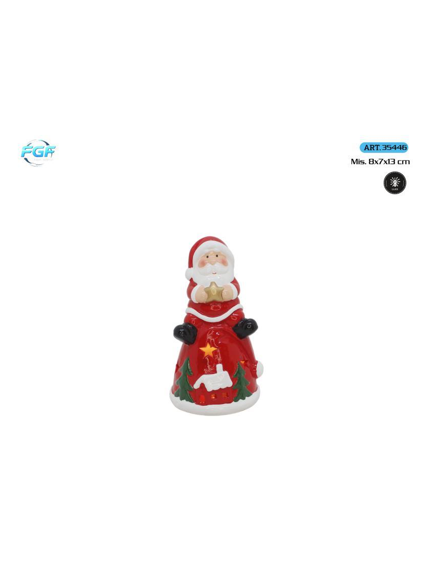 L.TERRAC.XMAS BABBO  8x13cm C/LED