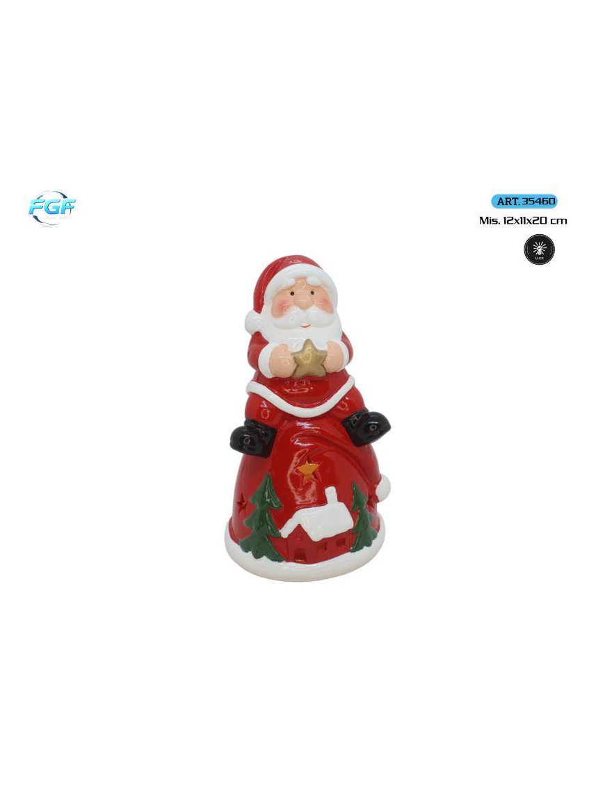 L.TERRAC.XMAS BABBO 12x20cm C/LED