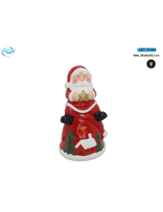 L.TERRAC.XMAS BABBO 12x20cm C/LED