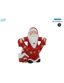 L.TERRAC.XMAS BABBO C/FESTONE 21cm C/LED