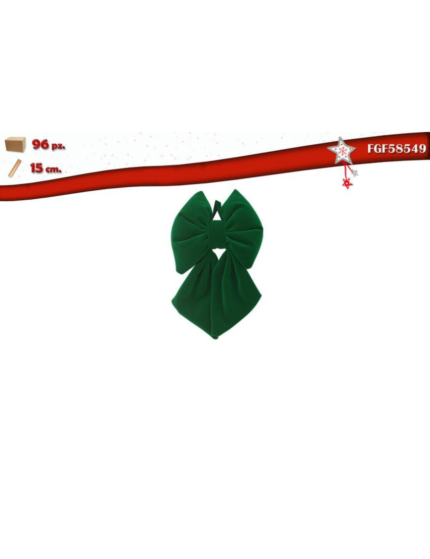 FIOCCO VELLUTO VERDE 15cm 58549