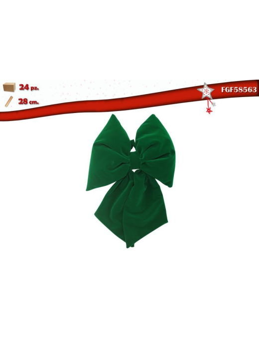 FIOCCO VELLUTO VERDE 28cm 58563