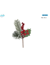 PICK C/BACCHE ROSSE+DECORAZIONI 18cm