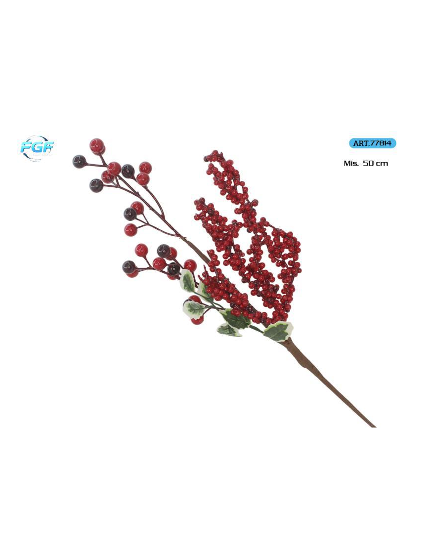 PICK C/BACCHE ROSSE+DECORAZIONI 50cm