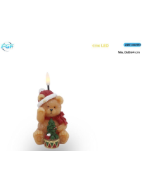 CANDELA PL. LUM. ORSETTO 14cm 66289