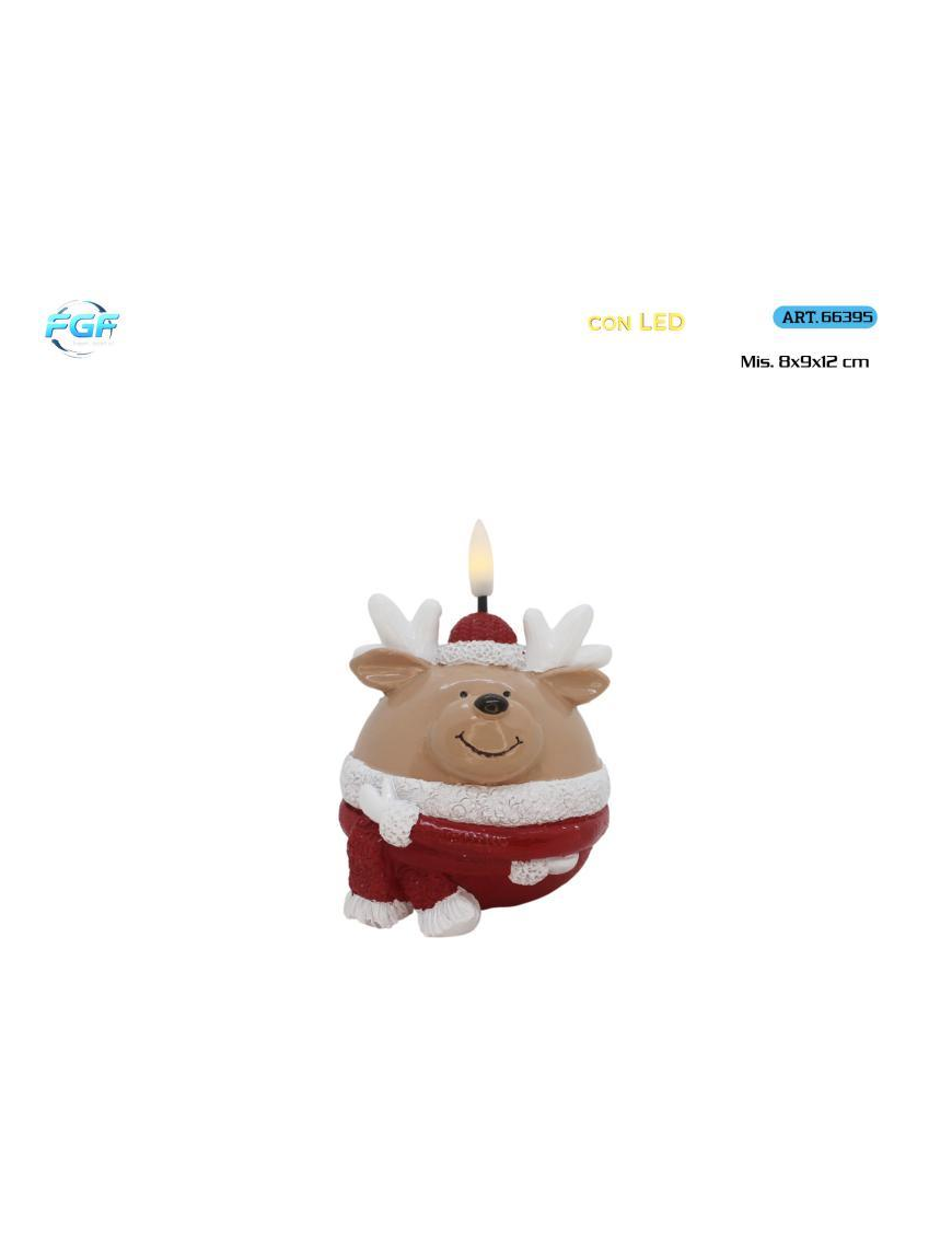 CANDELA PL. LUM. RENNA 12cm 66395