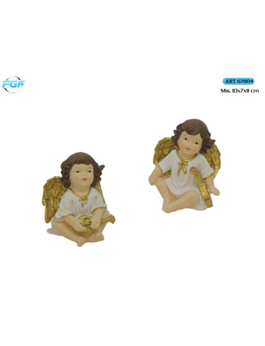 ANGELI POLIRESINA BIANCO 2pz 10x7x11