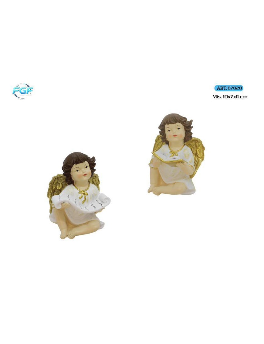 ANGELI POLIRESINA BIANCO 2pz 10x7x11