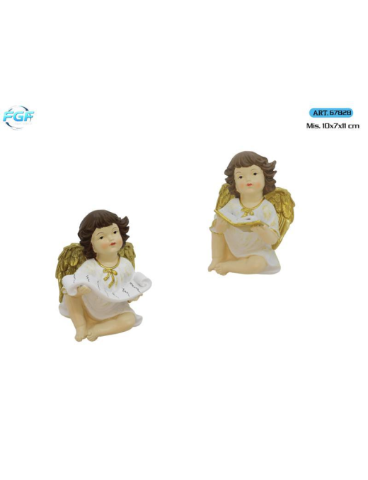ANGELI POLIRESINA BIANCO 2pz 10x7x11