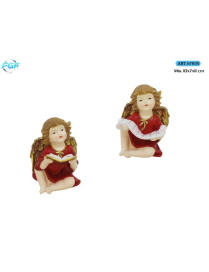 ANGELI POLIRESINA ROSSO 2pz 10x7x11
