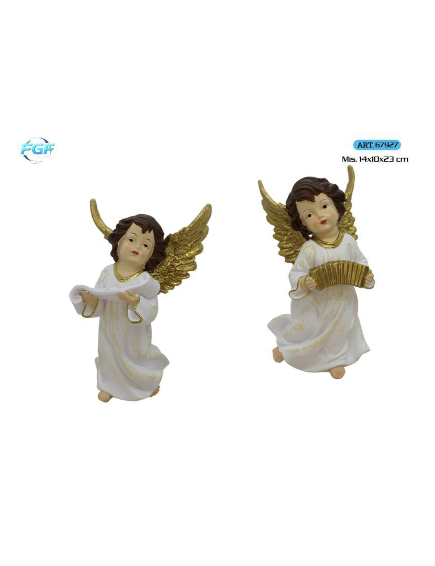 ANGELI POLIRESINA BIANCO 2pz 14x10x23