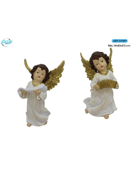 ANGELI POLIRESINA BIANCO 2pz 14x10x23
