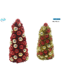 L.SFERE ROSSO/ORO ALBERO DEC. 40cm