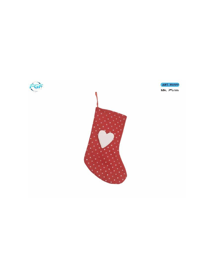 CALZA TESSUTO 25cm C/CUORE 39222