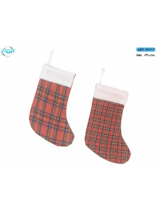 CALZA TESSUTO 25cm SCOZZESE 39277