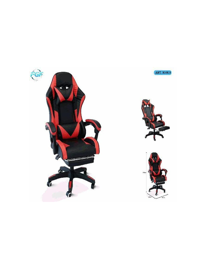 POLTRONA GAMING ECOPELLE ROSSA