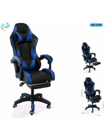 POLTRONA GAMING ECOPELLE BLU
