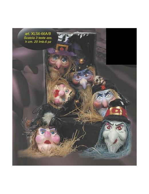 DECORAZIONE TESTA STREGA 3 PZ  $$