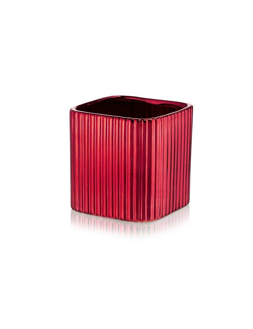 VASO NAIROBI CUBE RED 13,5cm CR274/13RR