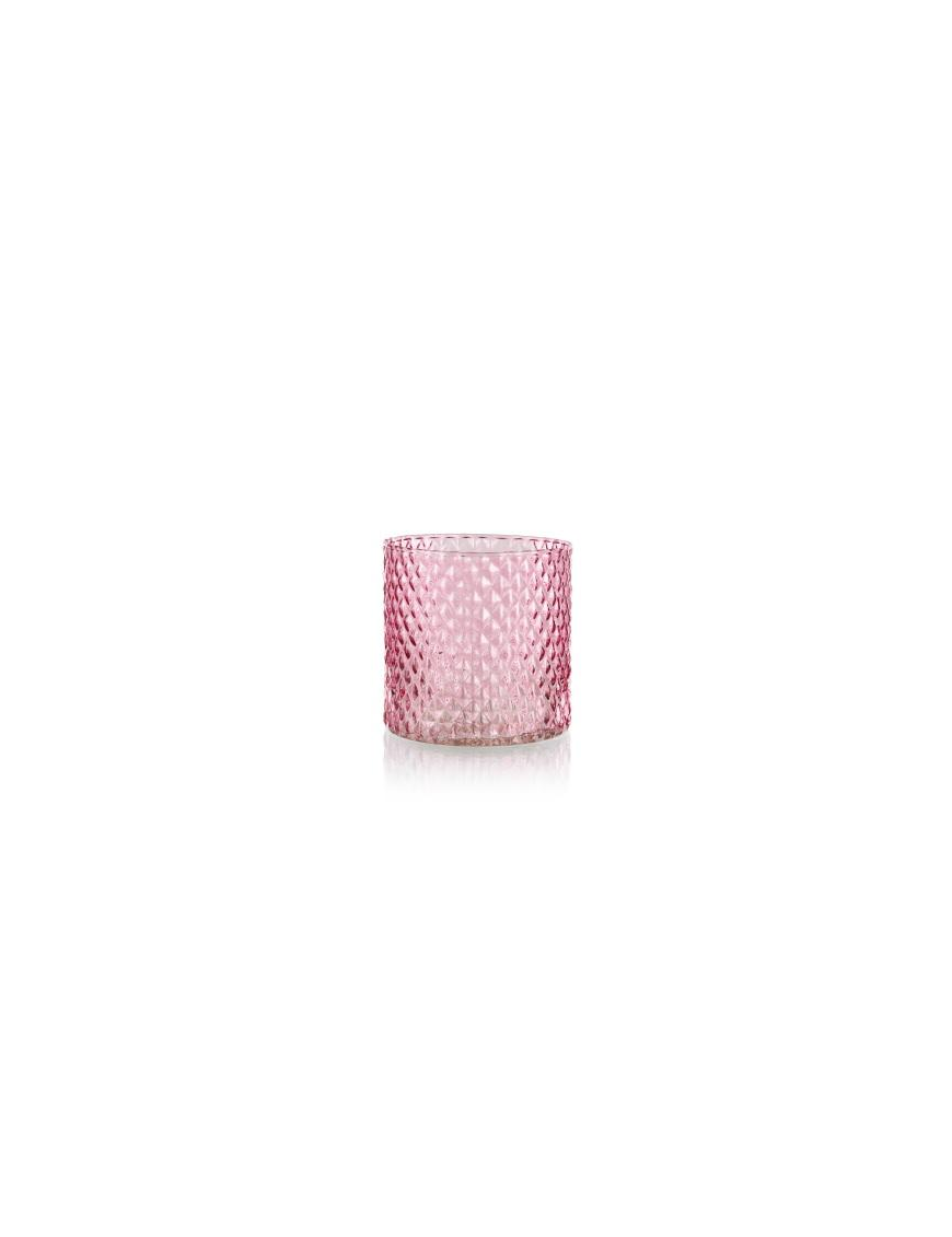 CILINDRO ROSA h15cm diametro 15cm