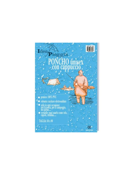 PONCHO ADULTI CON CAPPUCCIO