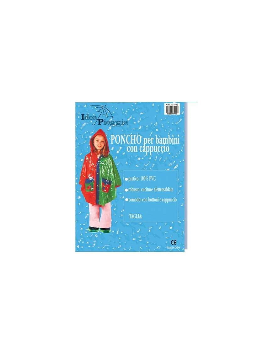 CHILDREN'S PONCHO WITH HOOD IM106