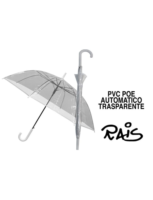 OMBRELLO AUTOMATICO UNISEX PVC TRASPARENTE