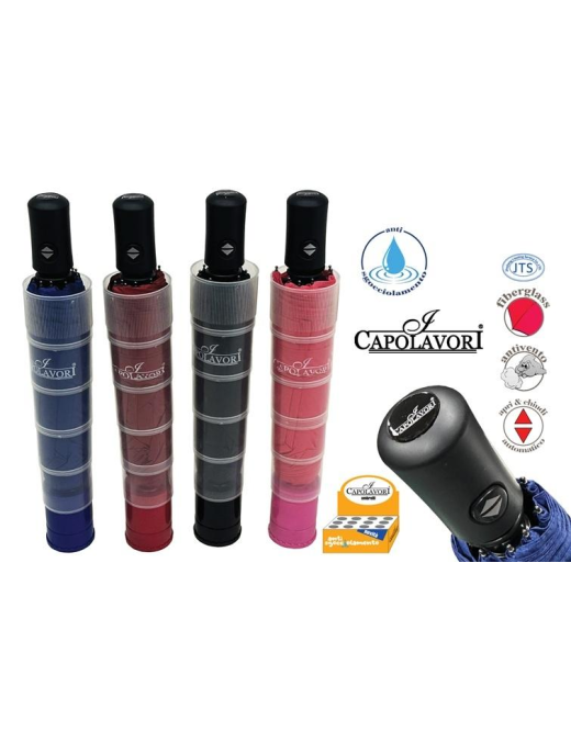 AUTOMATIC OPEN e CLOSE UNISEX UMBRELLA ASSORTED COLORS