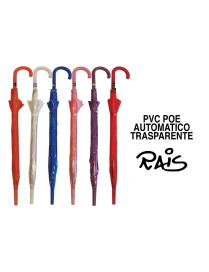 OMBRELLO AUTOMATICO PVC UNISEX COLORI ASSORTITI