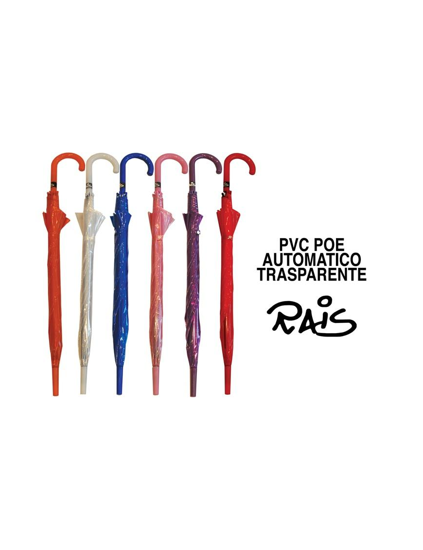 OMBRELLO AUTOMATICO PVC UNISEX COLORI ASSORTITI